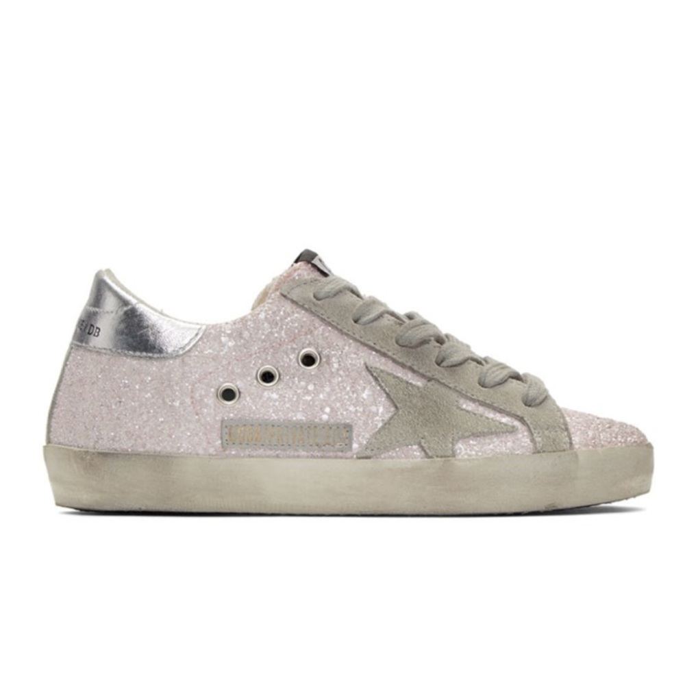 NWT Golden Goose Pink Glitter Superstar Sneakers